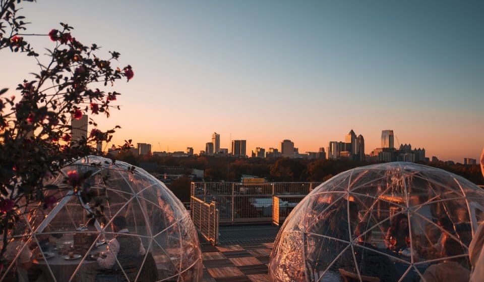 The Iconic Roof At Ponce City Market Has Transformed Into A Winter Wonderland For The Holidays — Skating In The Sky, Igloo Dining & So Much More