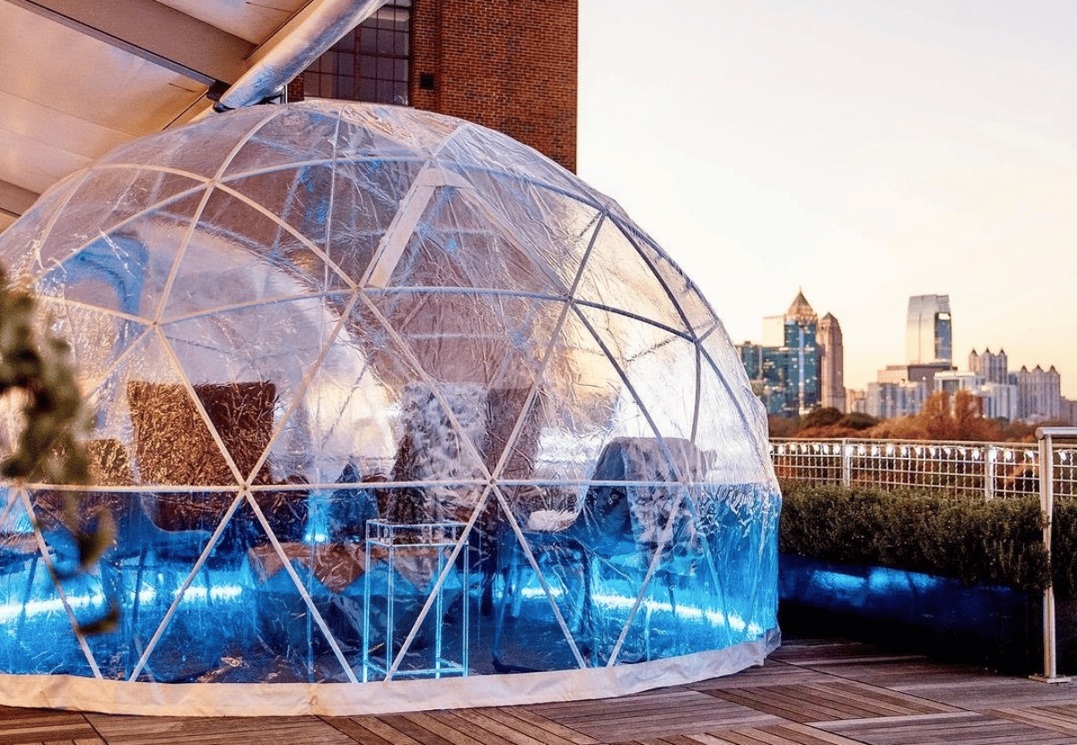 Treat Your Valentine To Sunset Igloo Dining At Ponce City Market