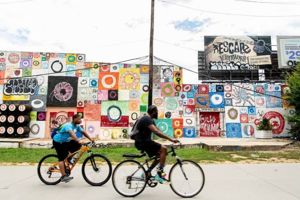 Ciclistas en el Atlanta BeltLine