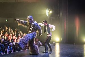 Burlesque performers dance in Star Wars outfits
