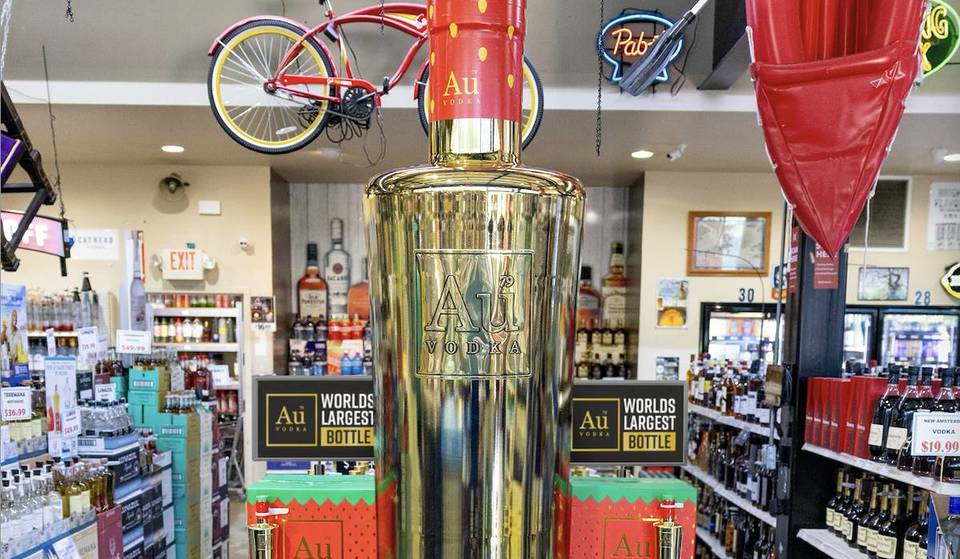Clocking In At Nearly 7 Feet Tall, The Largest Bottle Of Vodka In The World Has Landed In Atlanta & You Could Own It