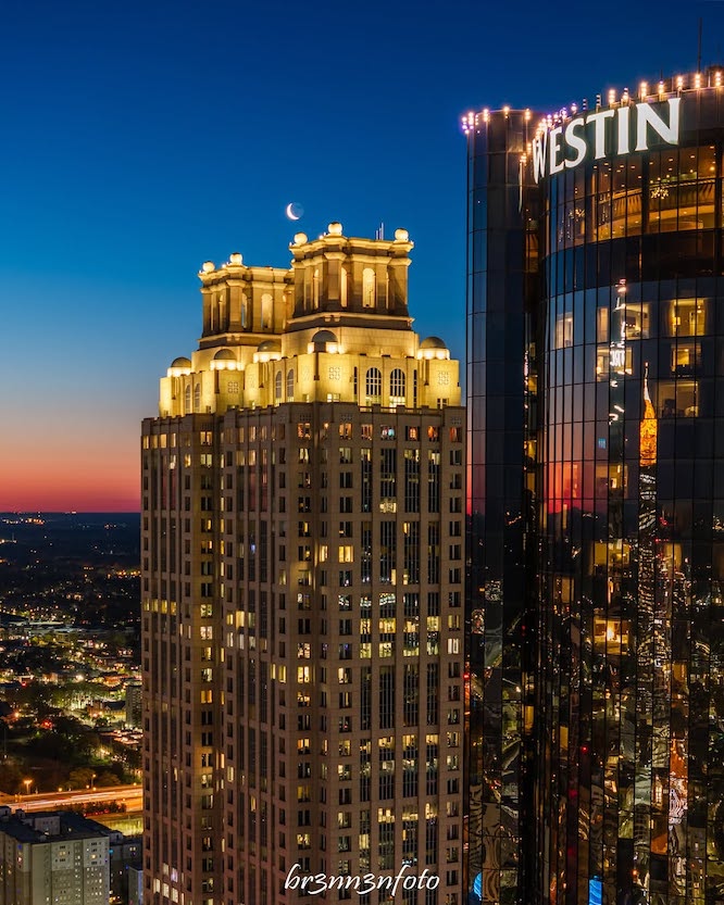 191 Peachtree Tower, Downtown Atlanta Wrapped in clouds and quiet, this Atlanta giant looms like a memory from another era.