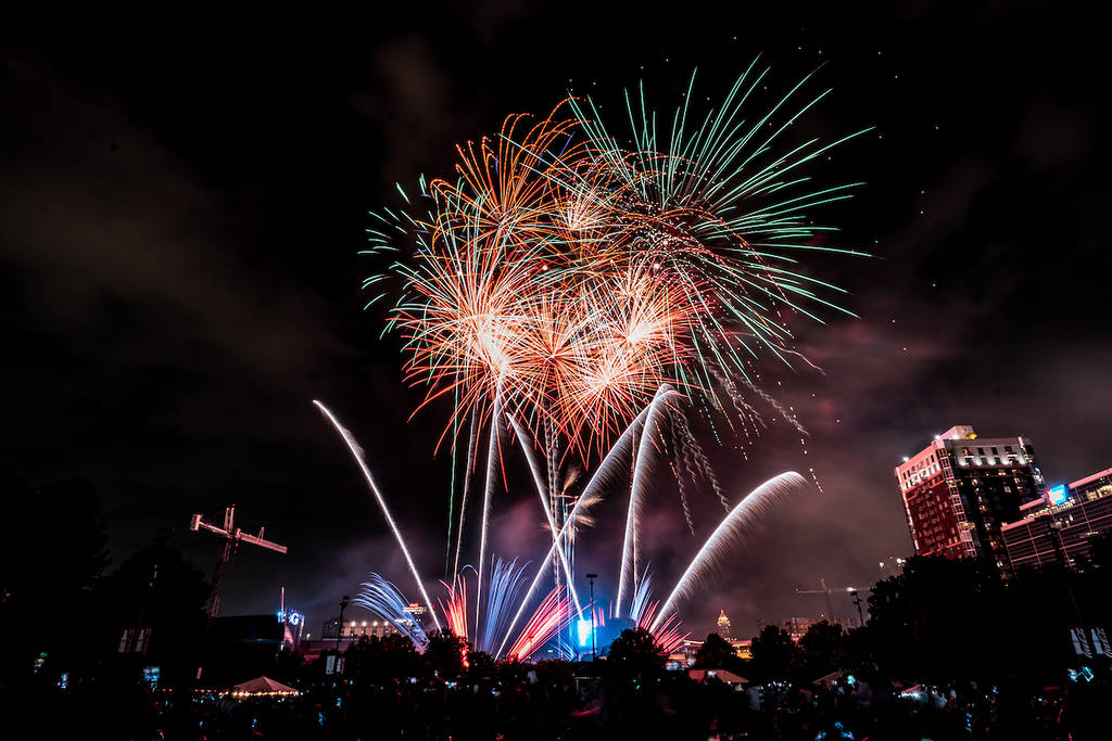 Fuegos artificiales del 4 de julio en Atlanta