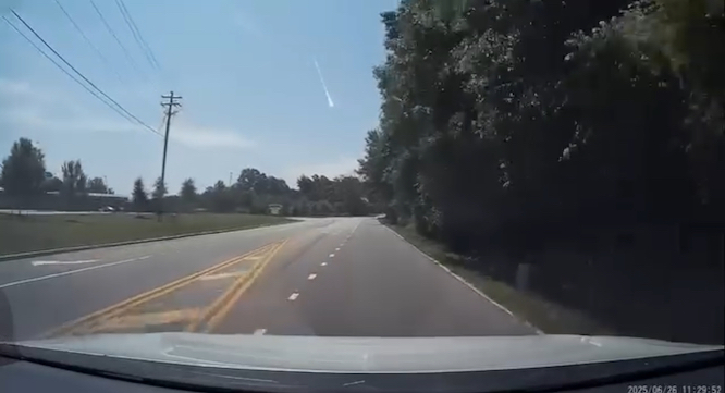 fireball in Georgia sky