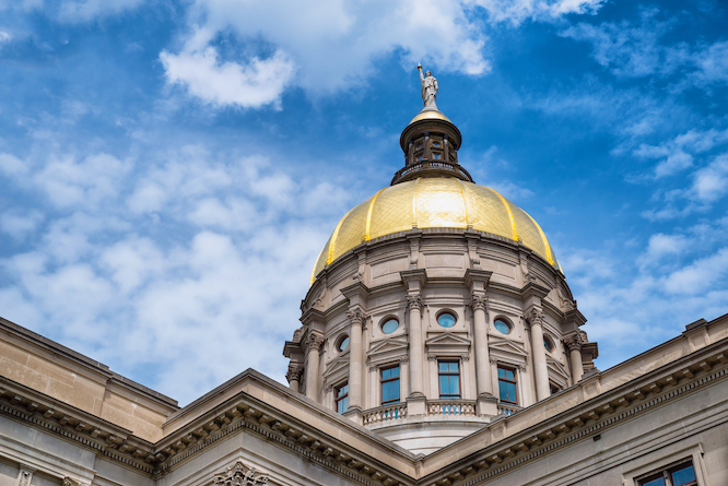 Gold dome of Georgia Capitol in Atlanta