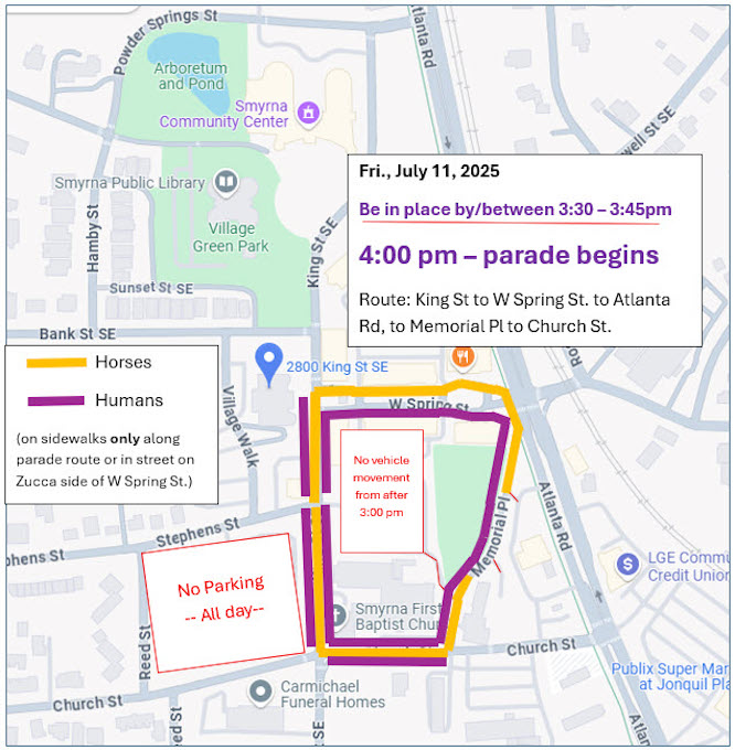 map of downtown Smyrna