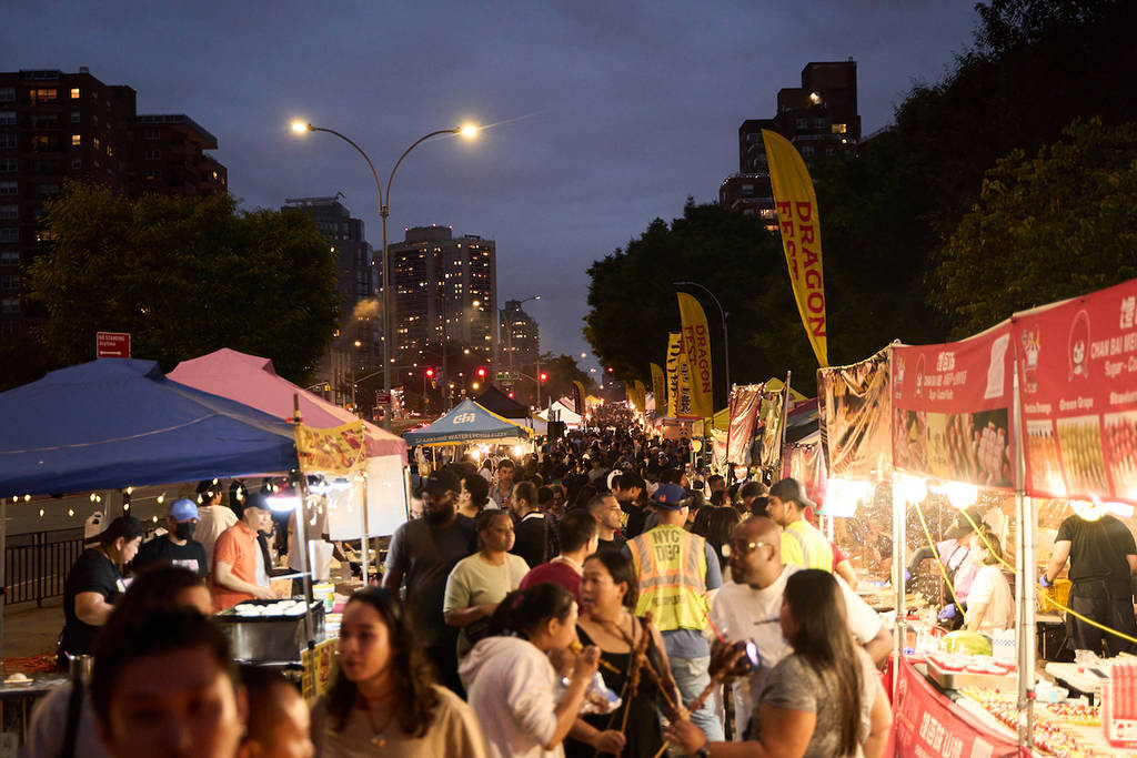 massive Asian food market outside