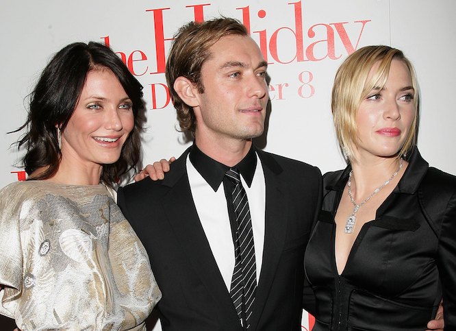 NEW YORK - NOVEMBER 29:  (L-R) Actors Cameron Diaz, Jude Law and Kate Winslet attend "The Holiday" premiere presented by Columbia Pictures & Universal Pictures at the Ziegfeld Theatre November 29, 2006 in New York City.  (Photo by Evan Agostini/Getty Images)