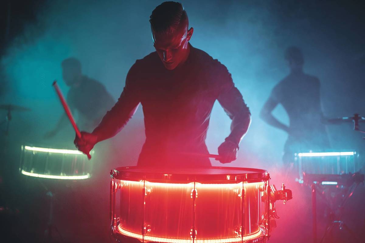 drums are lit up