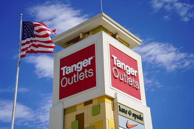 Daytona Beach, FL USA - April 18, 2024: Tanger Outlet Mall.
