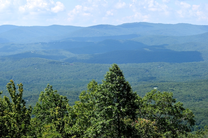 Scenic view of the Appalachian mountains at North Georgia, USA.