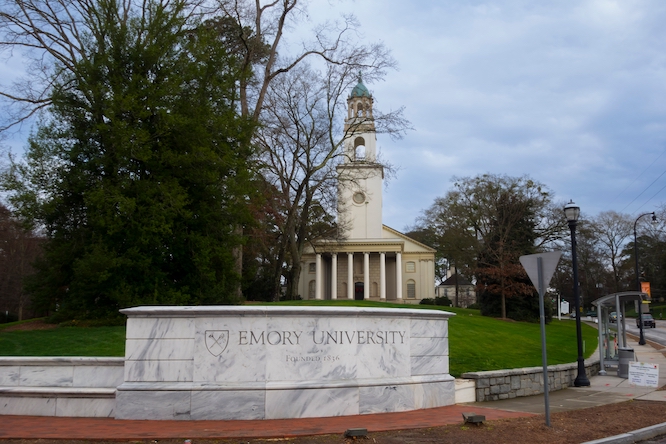 December 29, 2021 - Atlanta, Georgia, USA: Emory University is a private research university in Atlanta, Georgia, US.