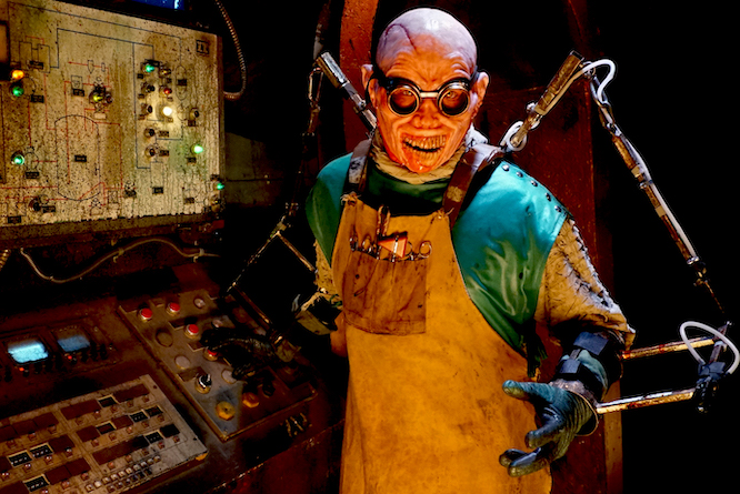 a scary haunted house butcher