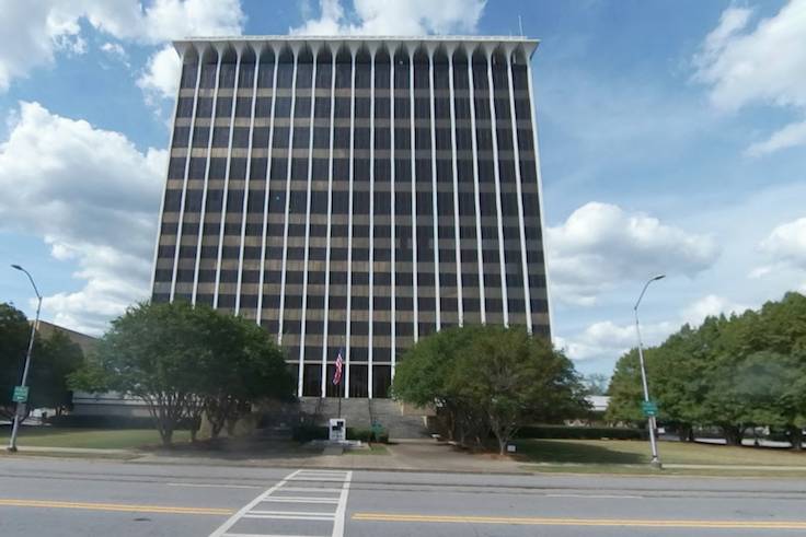 Columbus Consolidated Government with trees out front