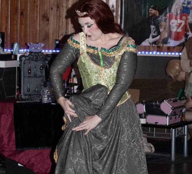woman dressed as Fiona from Shrek