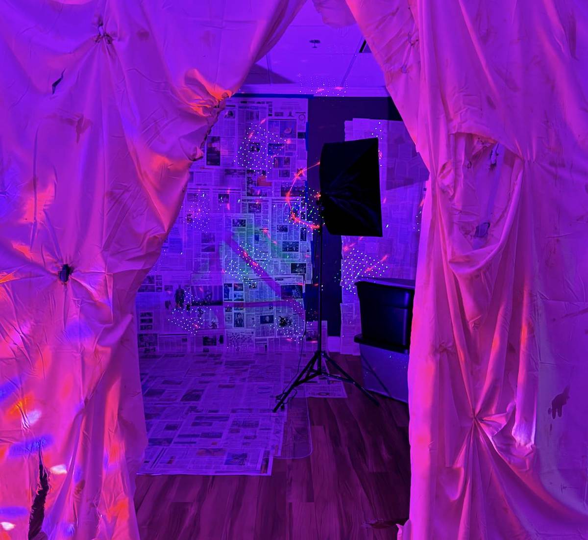 a film studio decked out for halloween