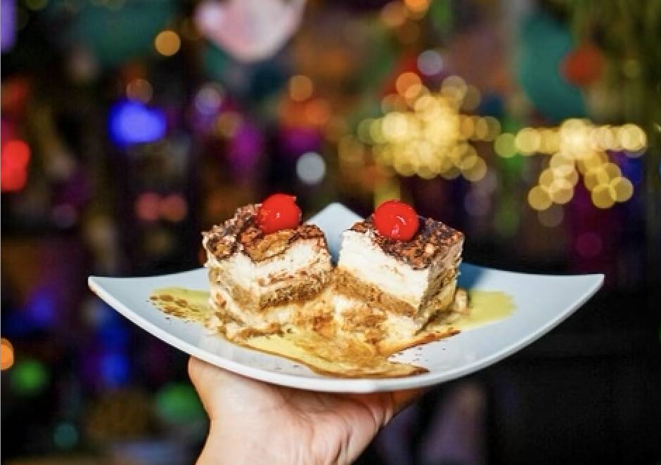 delicious looking cake with holiday decor