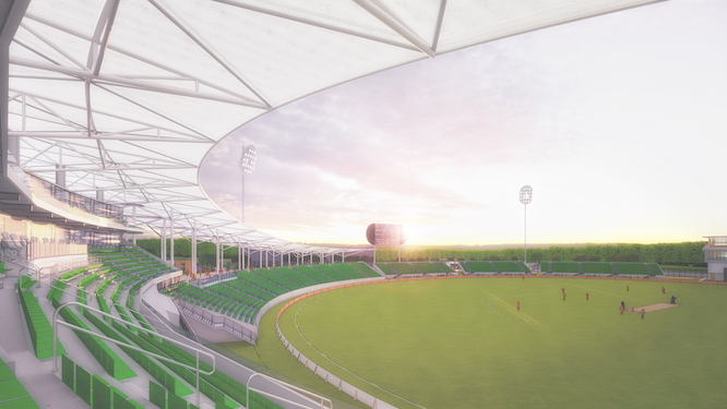 rendering of the first cricket stadium in the state of georgia