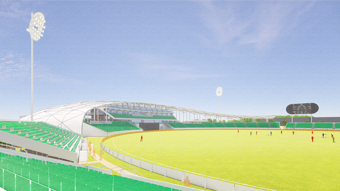 rendering of the first cricket stadium in the state of georgia