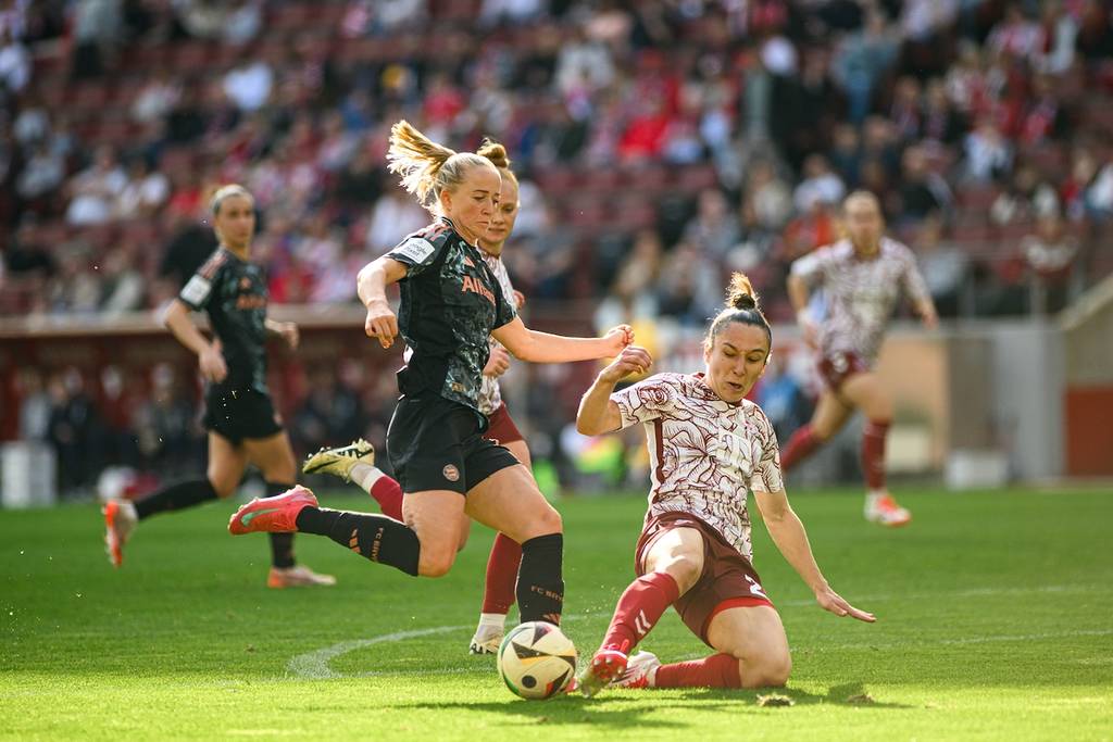 COLOGNE, GERMANY - 9 MARCH, 2025: ++ - The match of Women Bundesliga 1.FC Koeln Frauen vs FC Bayern Muenchen at Rhein Energie Stadion.