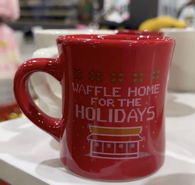 A holiday Waffle House mug