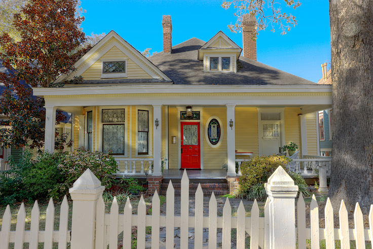 381 cherokee yellow exterior of a house