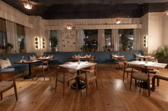 interior of a fancy restaurant in Atlanta Lazy Betty