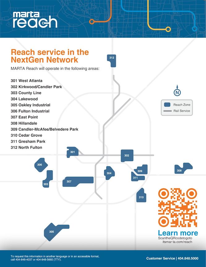 MARTA Reach zone map - 1