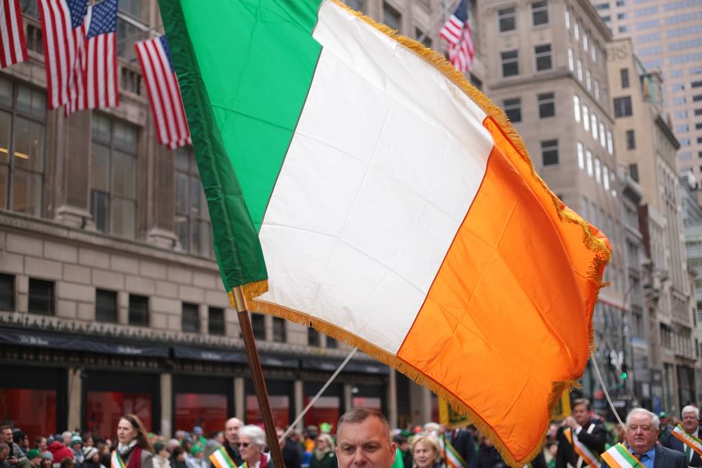New York, New York - March 17th, 2023 : Annual St. Patricks day Parade in New York City along 5th ave.