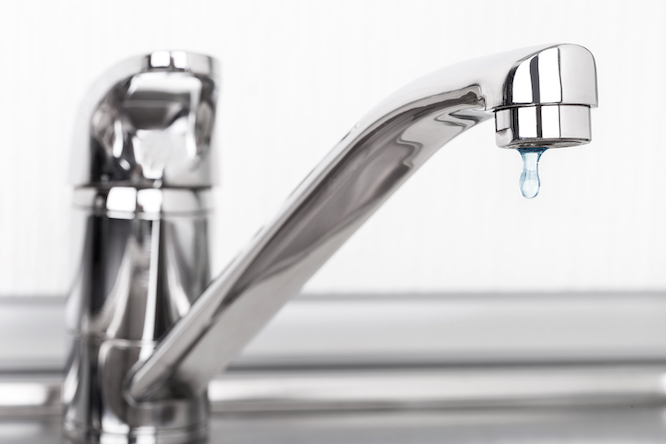 Faucet and water drop
