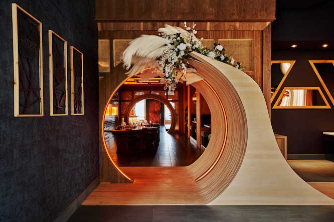 interior of a beautiful Indian restaurant
