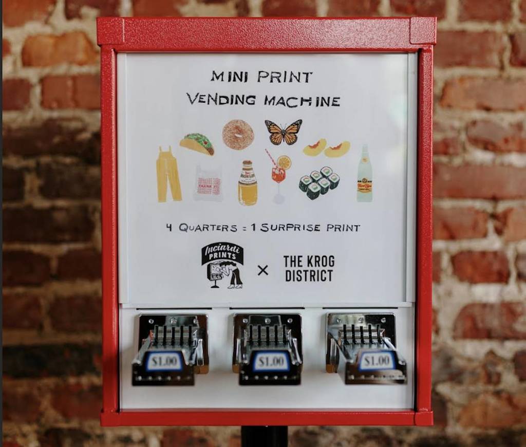 a tiny print vending machine