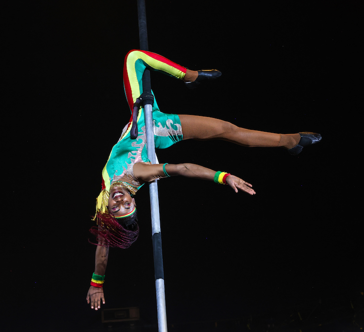 bailarina de barra de circo