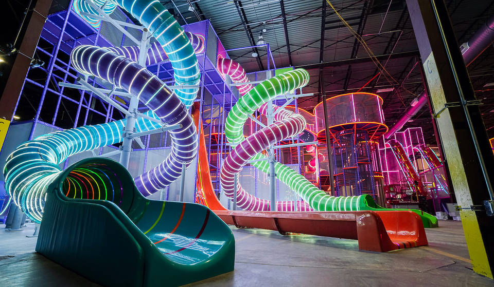 North America’s most ambitious indoor adrenaline park is opening NEXT WEEK in Atlanta — with a 35-ft mega slide tower, a massive 40-ft Drop Tower, &amp; 20+ attractions, rides &amp; obstacle courses