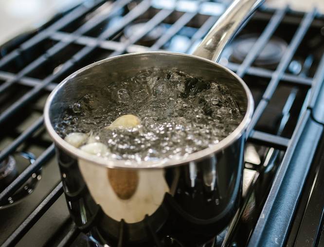 boiling water