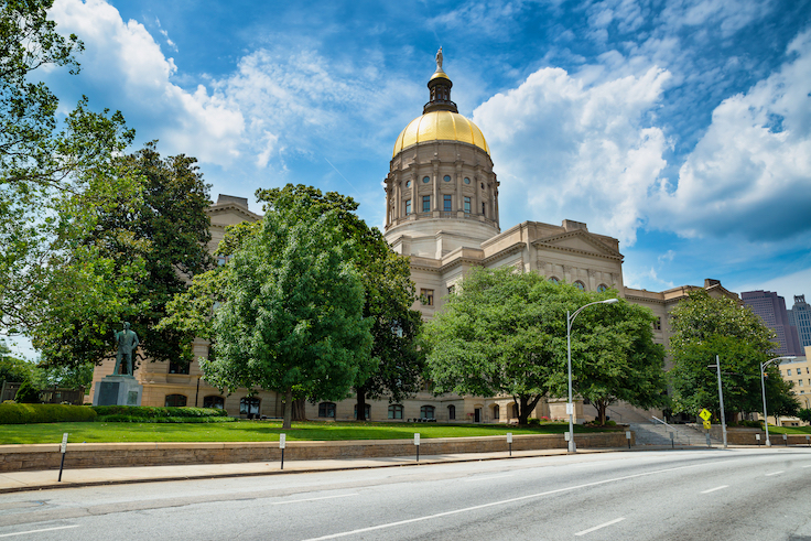 El edificio del Capitolio del estado de Georgia en Atlanta