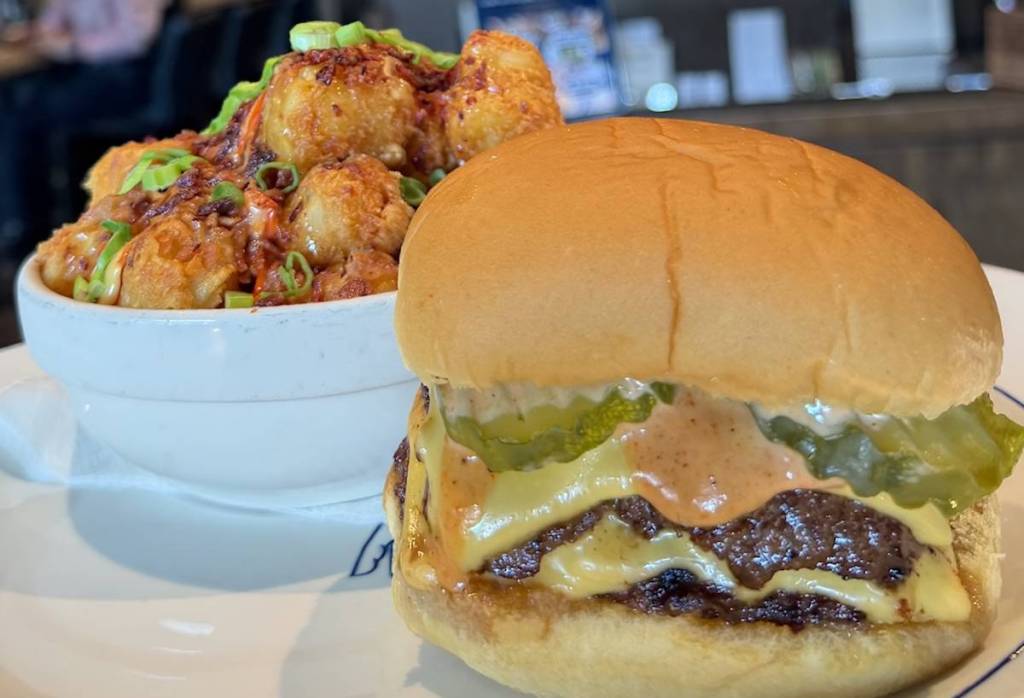 NFA Burger with tots