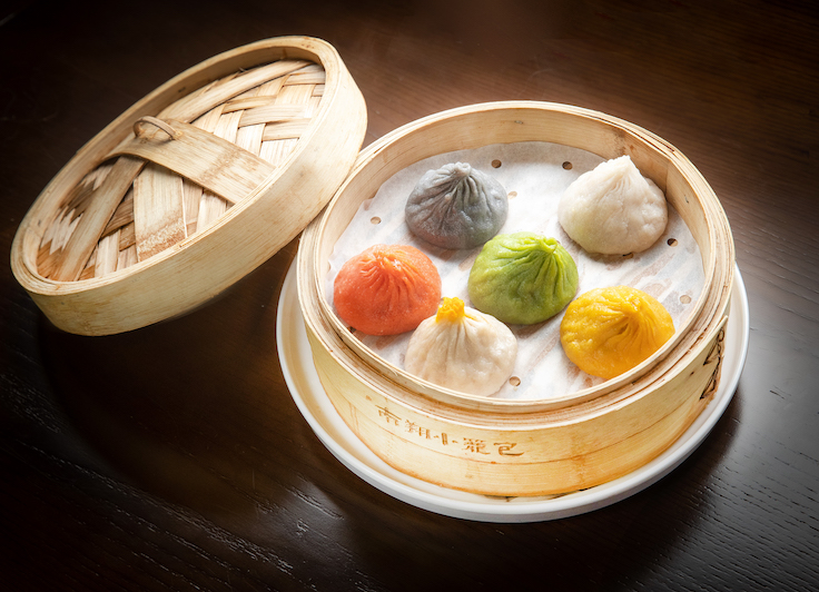 Lucky Six Soup Dumplings on table view