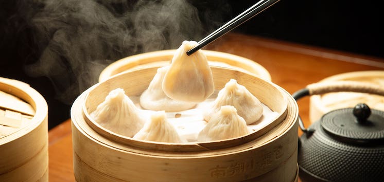 Nan Xiang Soup Dumplings with steam
