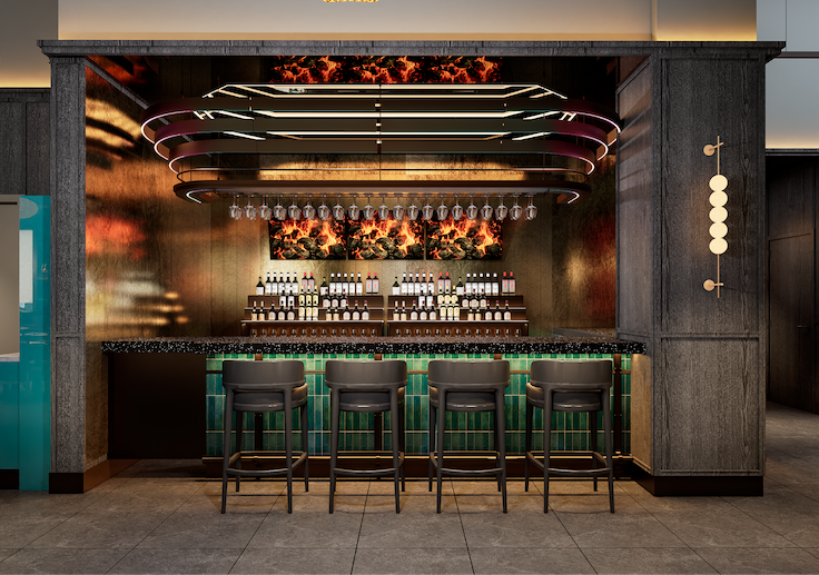 a traditional Chinese restaurant with a bar