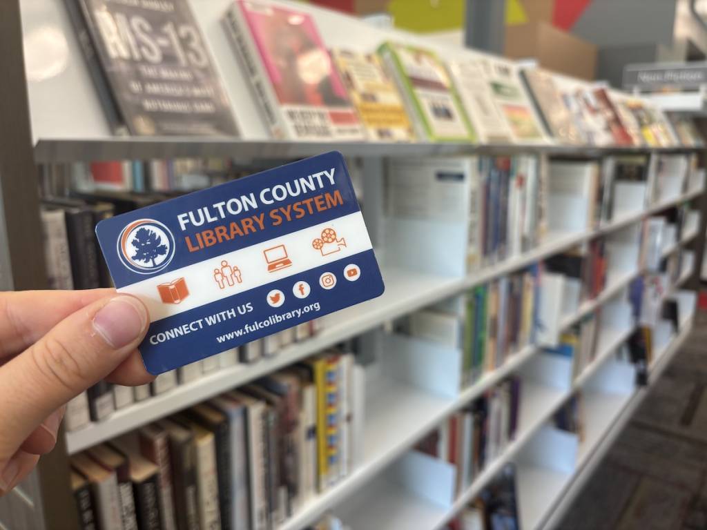 a Fulton library card at the library