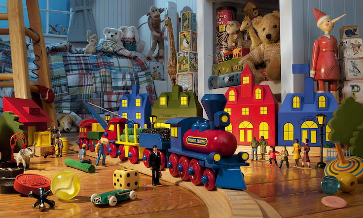 Walter Wick (American, born Hartford, Connecticut,
1953), All Aboard, from Can You See What I See? Toyland
Express, 2010, pigmented inkjet photograph, New Britain
Museum of American Art, gift of Walter Wick and Linda
Cheverton Wick. © 2010 Walter Wick.