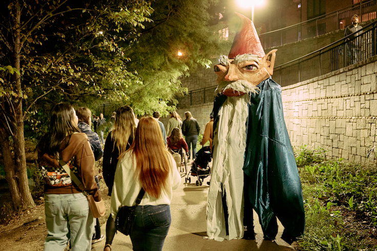 huge gnome puppet