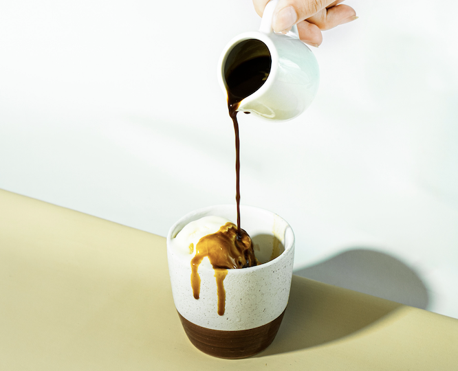 Affogato: café expreso sobre helado
