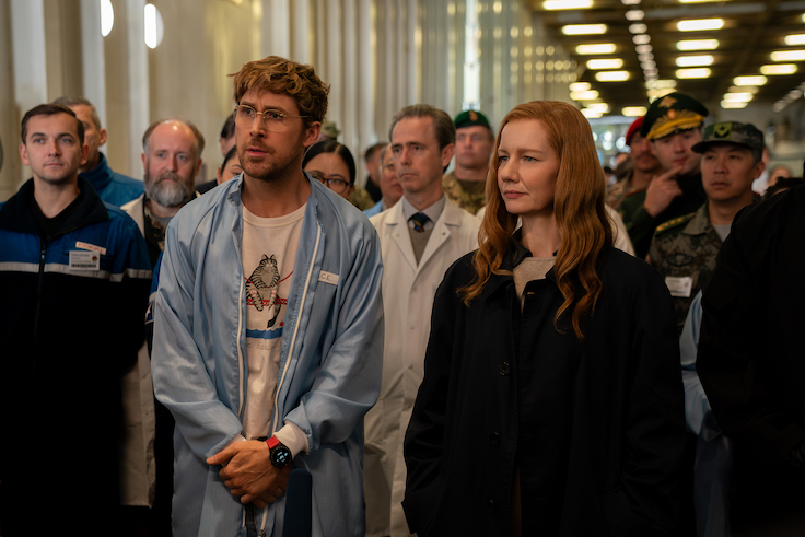 Ryan Gosling interpreta a Ryland Grace y Sandra Hüller a Eva Stratt en «PROJECT HAIL MARY», de Amazon MGM Studios. Crédito de la foto: Jonathan Olley © 2026 Amazon Content Services LLC. Todos los derechos reservados.
