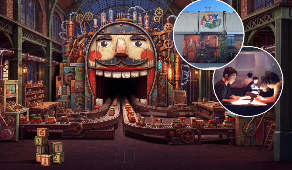 Atlanta’s 27-acre Pullman Yards is now home to a magical toy factory filled with 4K projections &amp; holiday fun
