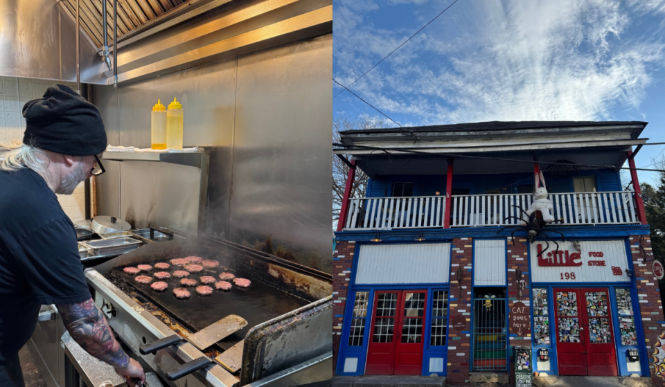Entra en Little’s Food Store: la tienda de barrio de Cabbagetown, con 97 años de historia, que sirve las clásicas cestas de minihamburguesas a 8 dólares, perritos calientes con chili a 7 dólares y todo el encanto de Atlanta en Carroll Street