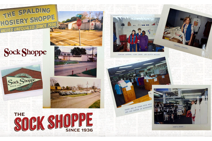 old photos of a sock store