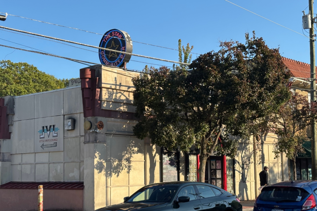 Star Bar exterior in a cute neighborhood in Atlanta