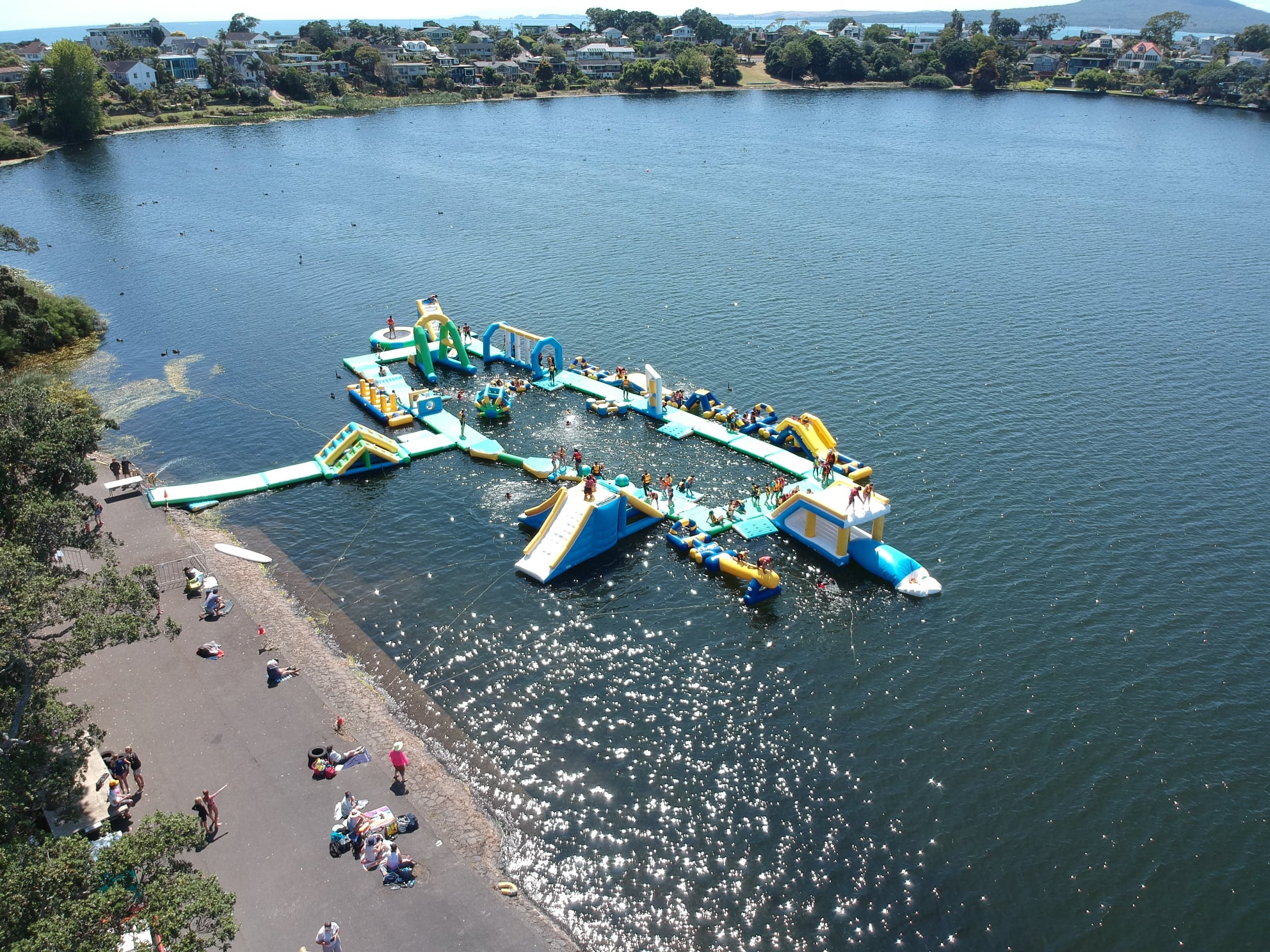 A Massive Inflatable Water Course Is Hopping Around Auckland Beaches